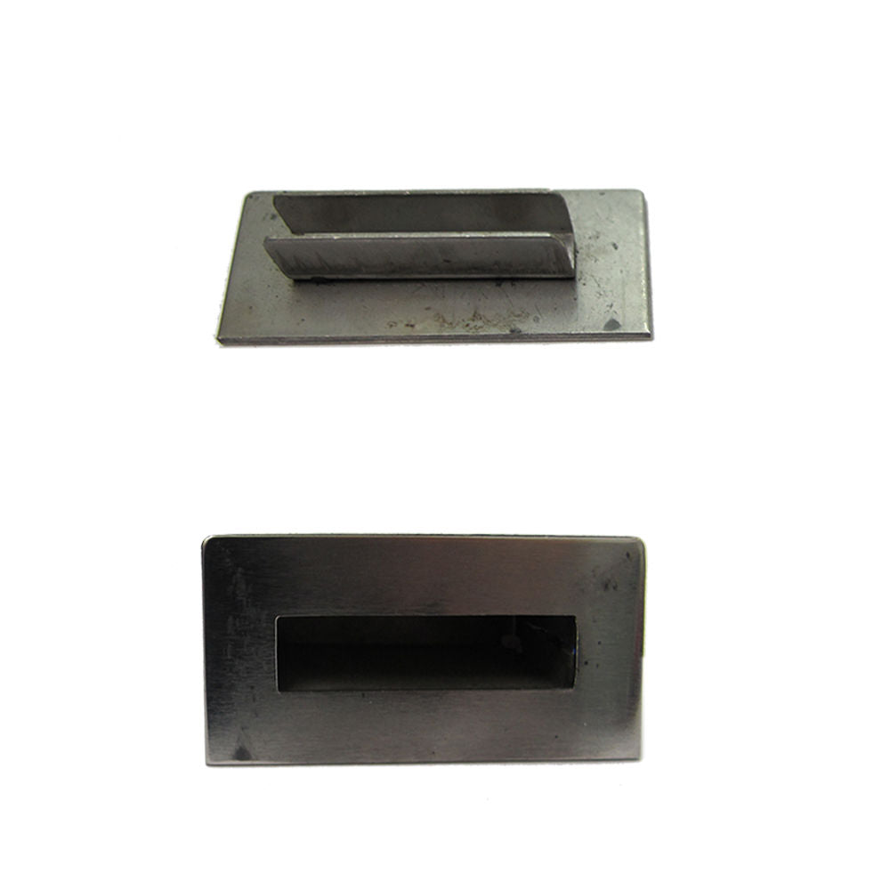 Pernio acabado inox<br />- Canto redondo sin remate.<br />- Medida: 100 mm.<br />- Sentido apertura: Izquierda.<br />