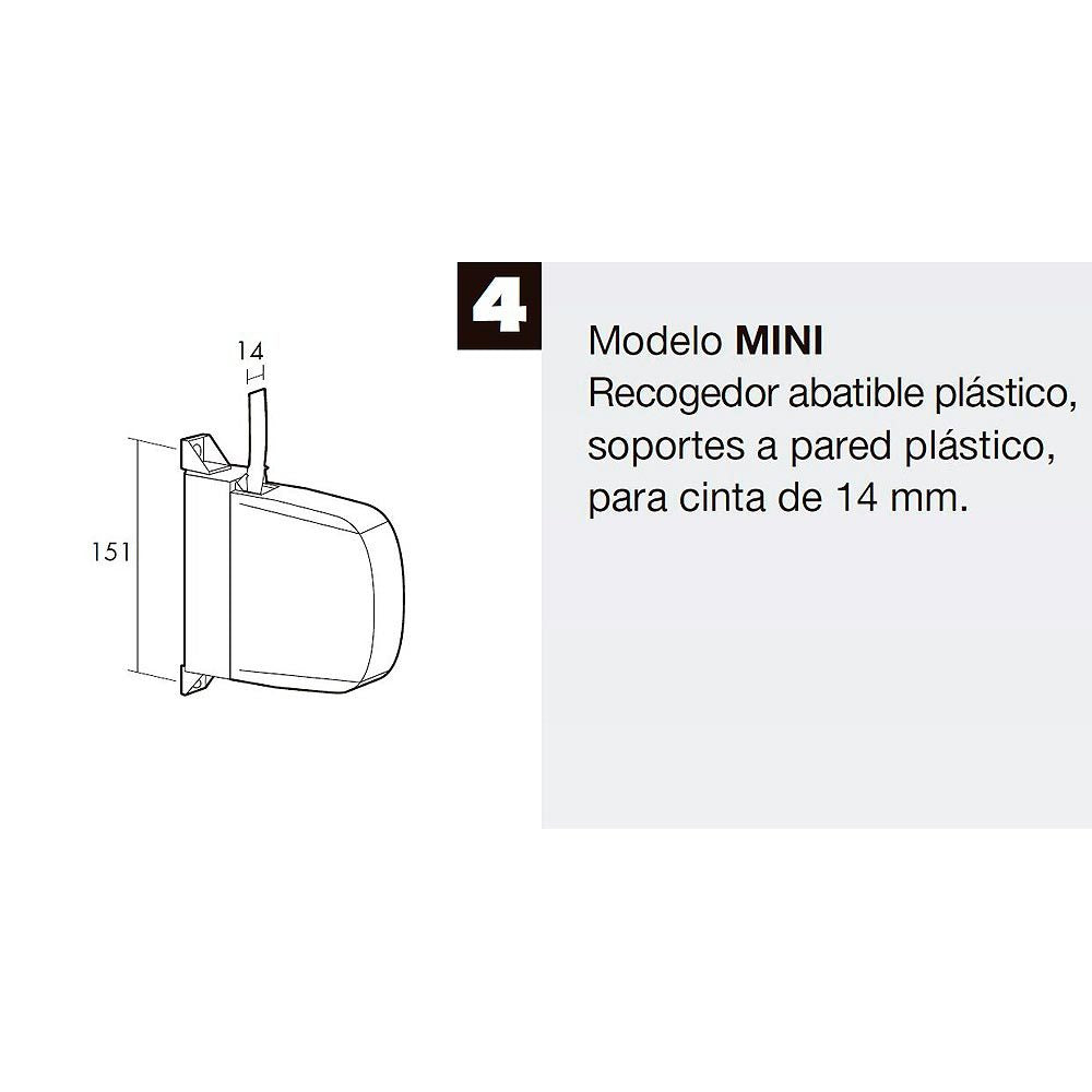 Tope con tornillo. <br />- Medida: 60 mm.<br />- Color: blanco.<br />- Realizado en plastico.<br />- Con arandela.