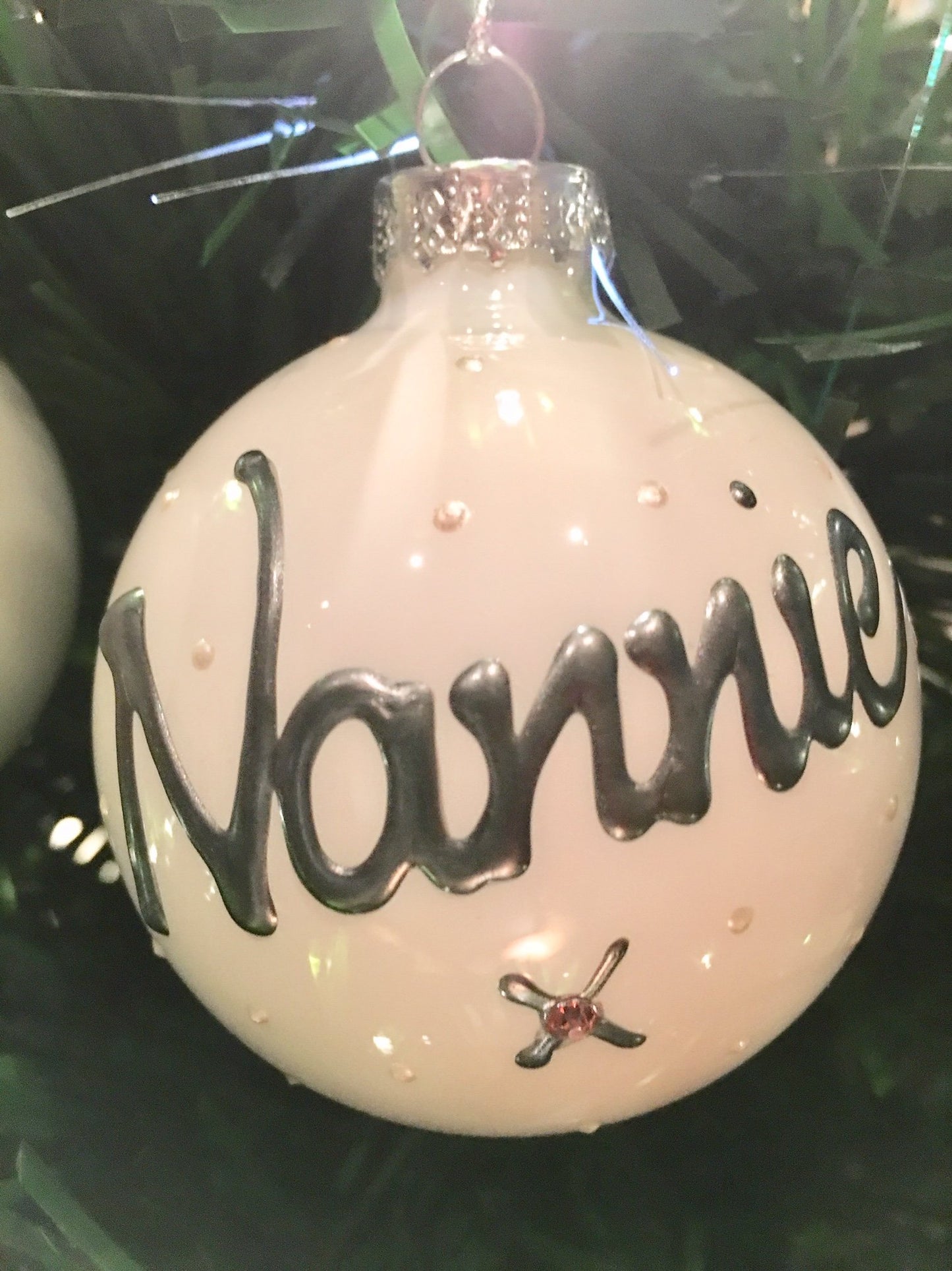 Personalised Name Xmas Bauble: Copper