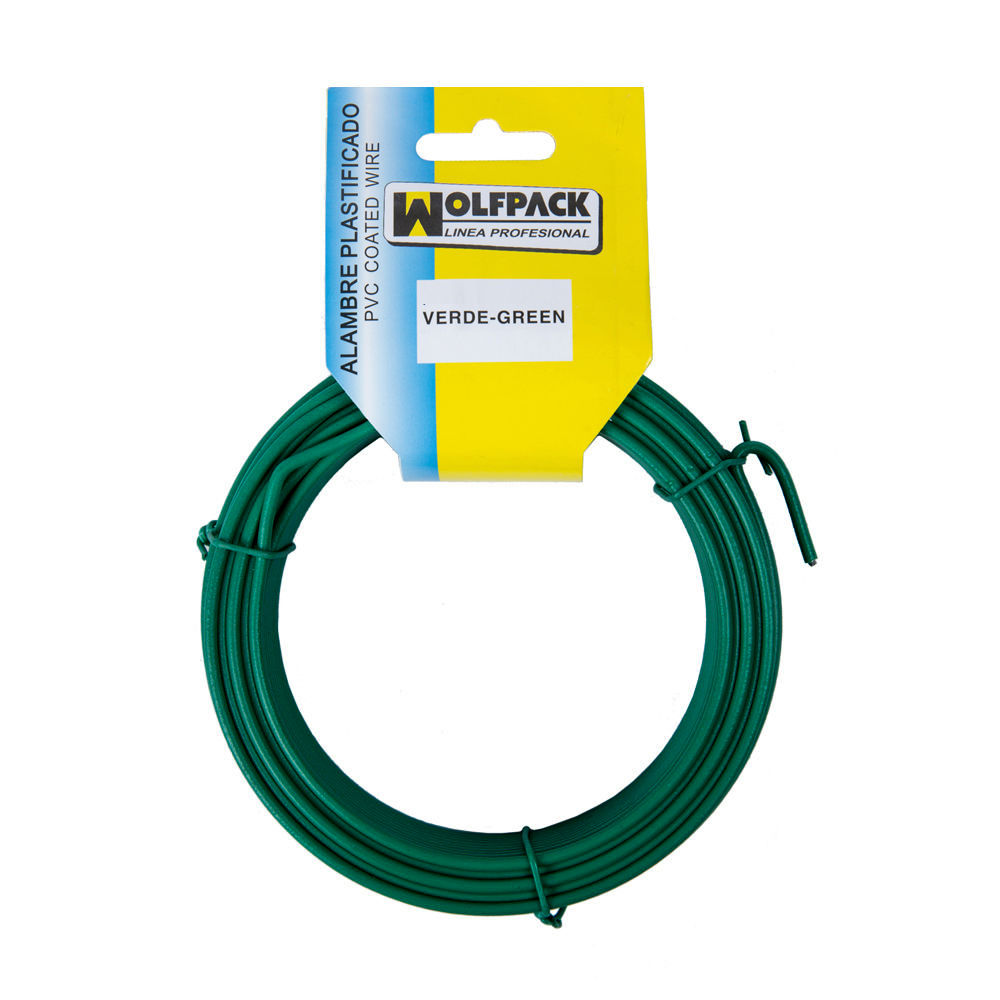 Alambre plastificado <br />- Rollo 25 metros.<br />- Color Blanco.<br />- Medida: NÂº 16 / 2.7 mm.<br />- Este alambre NO ES INOXIDABLE PUEDE OXIDARSE.<br />- Articulo tambiÃ©n conocido como alambre tendedero, alambre tender.