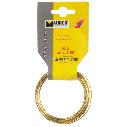 Alambre LatÃ³n Maurer.<br />- Medida: NÂº3 0,8 mm.<br />- Rollo 12 metros.<br />- Este alambre NO ES INOXIDABLE PUEDE OXIDARSE.