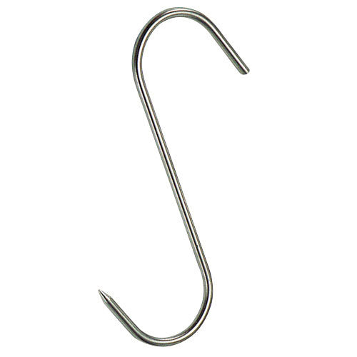 Ganchos carnicero inoxidable nÂº 4<br />- Medida: 160 x 6 x 44 mm.<br />- Realizado en acero inoxidable.<br />- Forma "S"