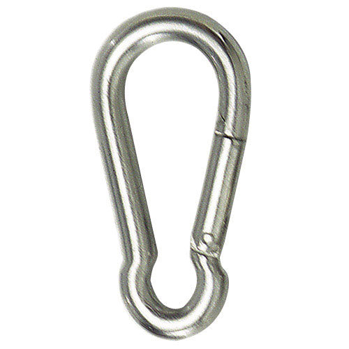MosquetÃ³n bombero     <br />- Medidas: 6 x 60 mm. <br />- Realizado en acero zincado.<br />-  Con resorte y cierre automatico. <br />- Uso domestico.<br />- No debe usarse en tareas profesionales tales como, arrastre o sujeciÃ³n de cargas.<br />