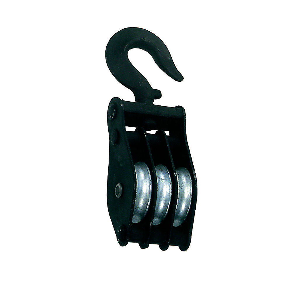 Polea pozo          <br />- DiÃ¡metro: 20 cm.      <br />- Realizada en hierro fundido.<br />- Color negro.        <br />- Articulos similares garruchas, trocolas, trocolines y polipastos.