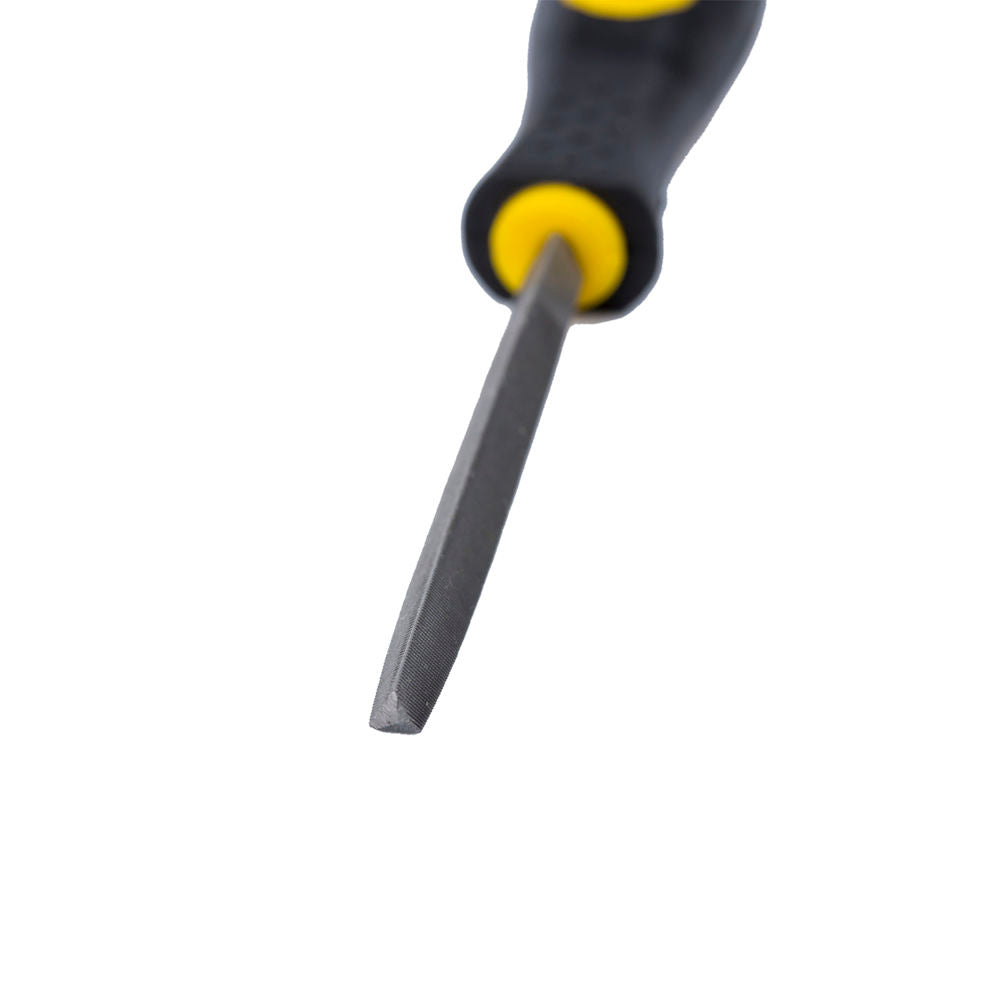 Lima maurer entrefina con mango plana 6" <br />- Con forma plana entrefina.<br />- Longitud: 6"<br />- TerminaciÃ³n entrefina, para trabajos de repaso y acabado.<br />- Forma plana: para rebajar la anchura y el grueso de una pieza.