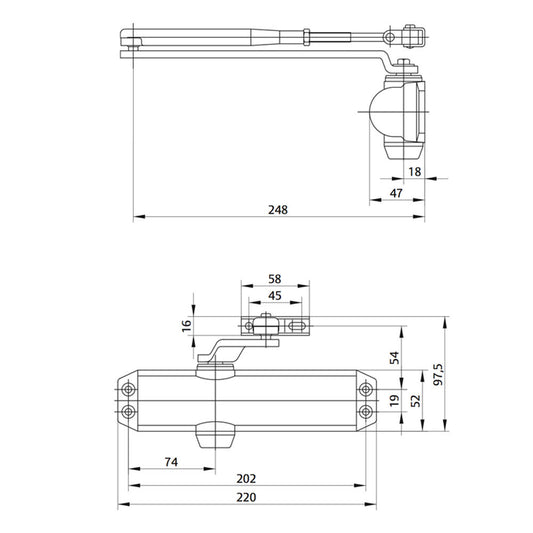 Soporte central redondo <br />- ColocaciÃ³n: central.<br />- Para tubo 16 Ã¸ mm. <br />- Cromado.<br />- Ideal para el montaje de cortinas.
