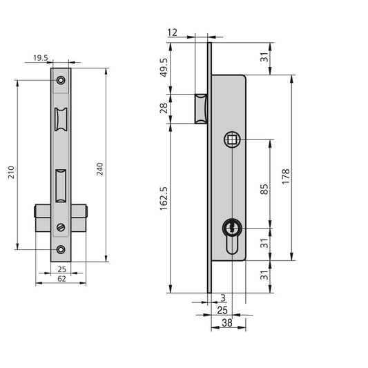 Placa extension <br />- Para riel<br />- Color blanco.<br />- Realizado en metal. <br />- Ideal para el montaje de cortinas.