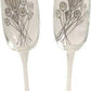 10th Wedding Anniversary Champagne Glasses Flower