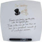 Personalised Our Wedding Plate Square (Hat & Tiara Hearts)