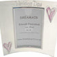 Wedding Day Photo Frame Port Silver/Lilac Hearts