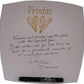 Personalised Welsh (Priodas) Wedding Day Plate Square (Gold Hearts)