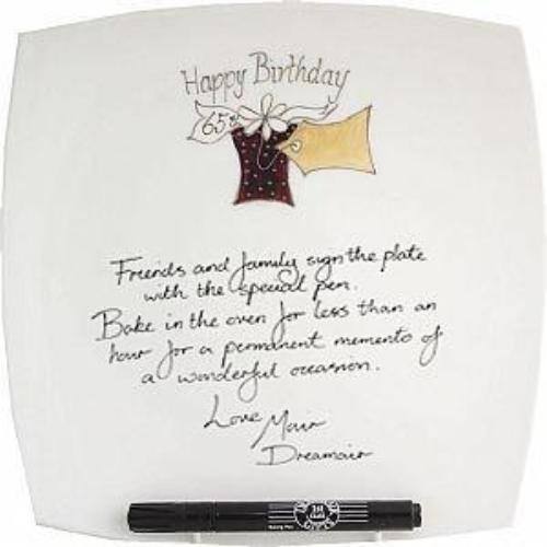 65th Birthday Gift Square Plate Box
