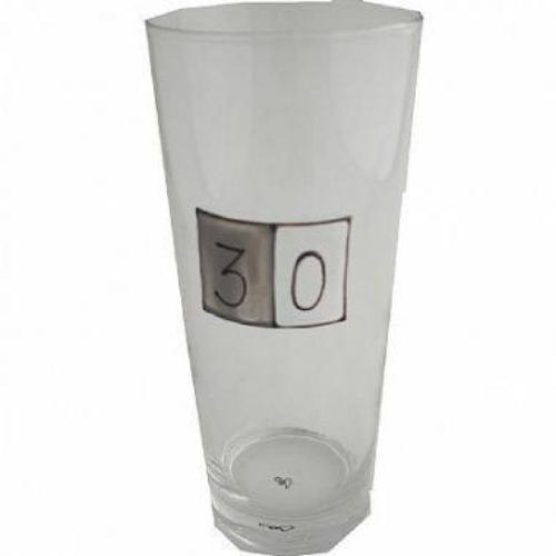 30th Birthday Pint Glass Grey Sq