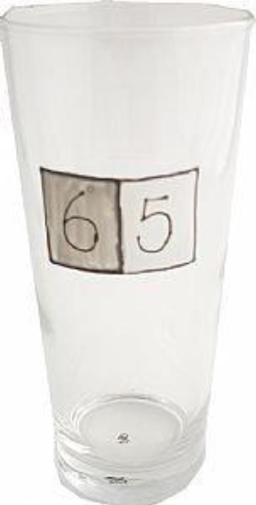 65th Birthday Pint Glass Grey Sq