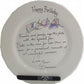 80th Birthday Gift Square Plate Sweet Pea