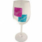 Special Godmother Gift Wine Glass: (Mag/Teal)