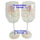Personalised Wine Glasses Example