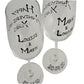 Personalised Wedding Anniversary Wines Glasses Blk/Sil