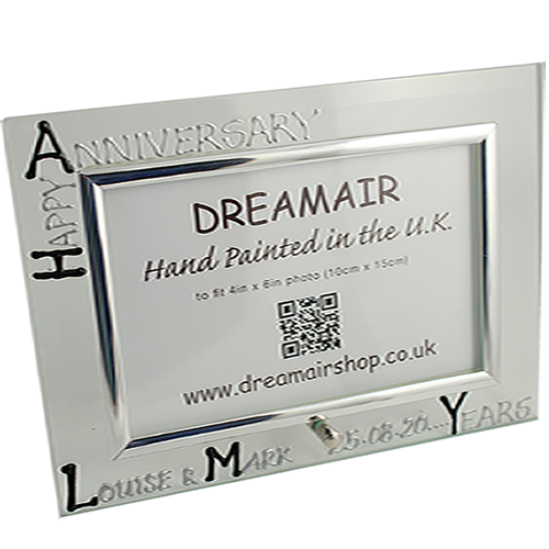 Personalized Frame Example Blk/Sil