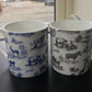 2 Fine Bone China 1 Pint Safari Print Gift Mugs/Beaker (1 BLUE & 1 BLACK)