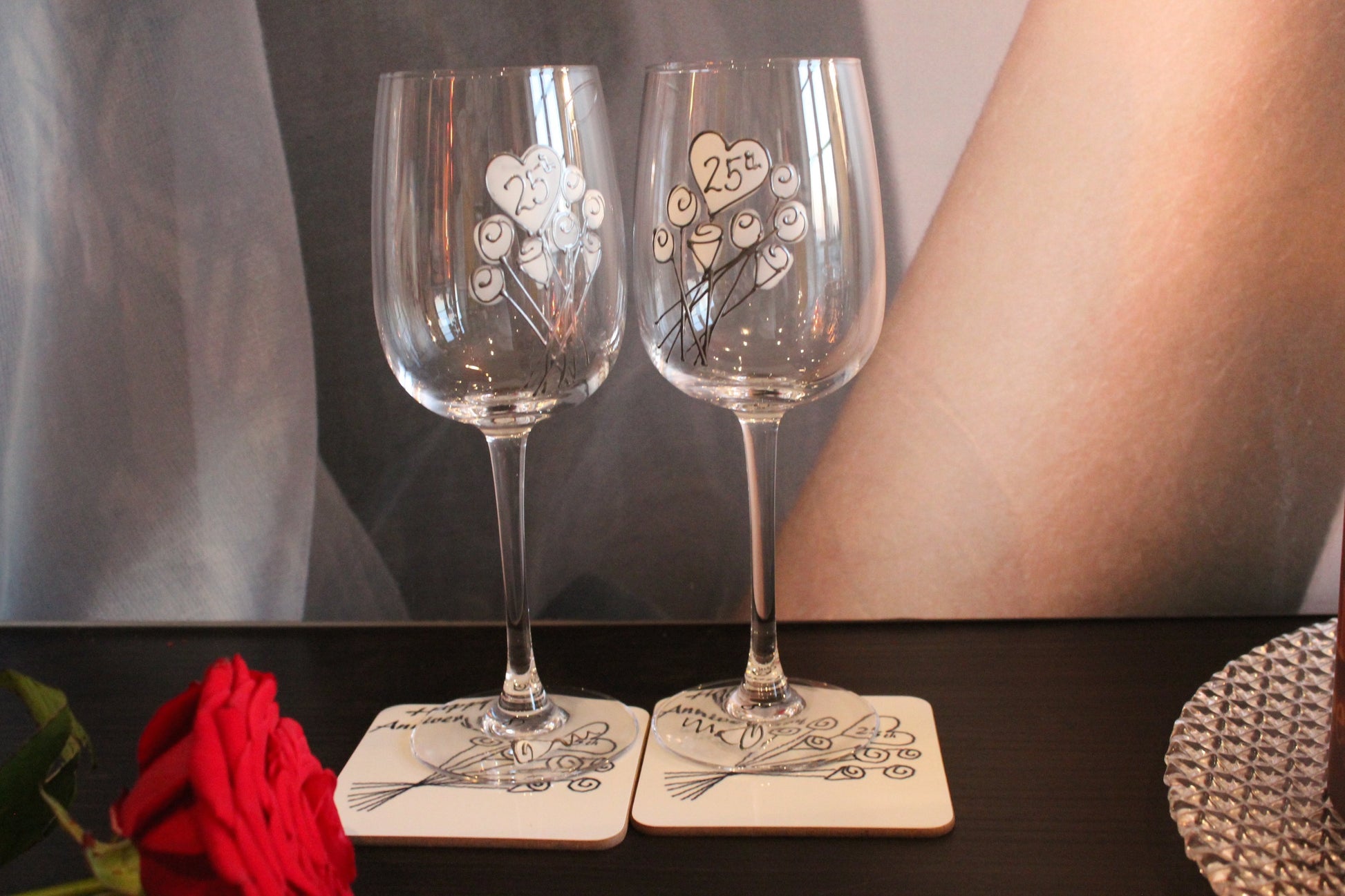 Wine & Coaster Lifestyle Photo