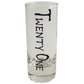 21st Birthday Tall Shot Glass: (Black/Silver)