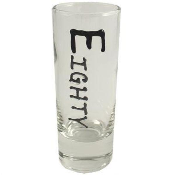 80th Birthday Gift Shot Glass 