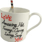 Love You China Mug & Spoon Gift Set