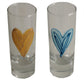 Heart Design Gift Shot Glass: (Orange)