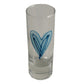 Heart Design Gift Shot Glass: (Blue)