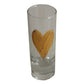 Heart Design Gift Shot Glass: (Gold)