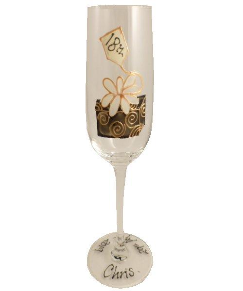 Personalised 18th Birthday Champagne Glass Birthday Box