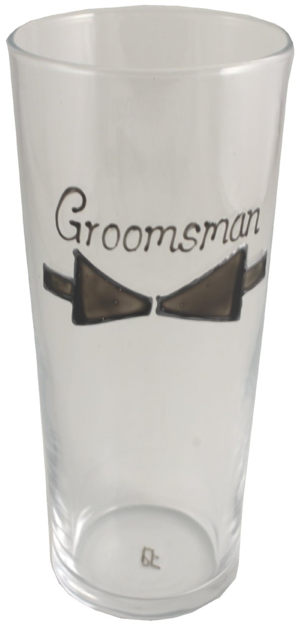Groomsman Pint Glass (Bow)