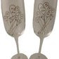 25th Wedding Anniversary Champagne Glasses Flower