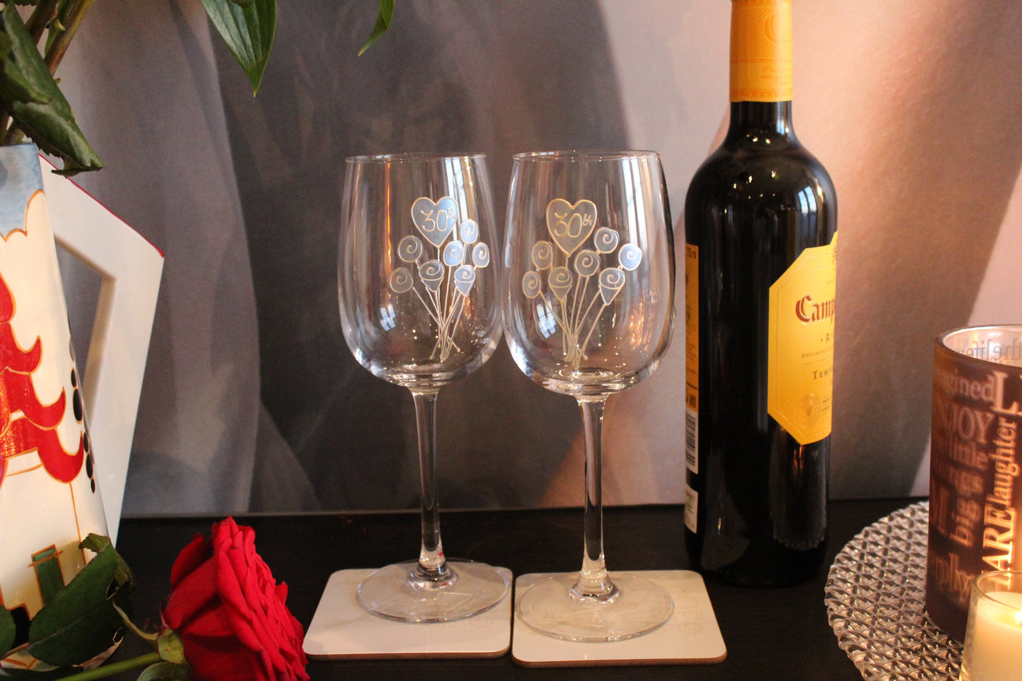 Wine & Coaster Lifestyle Photo