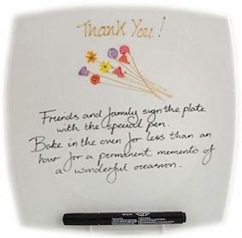 Thank You Gift Signature Plate: Sq