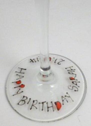 Personalised Nan Rocks Wine Glass: