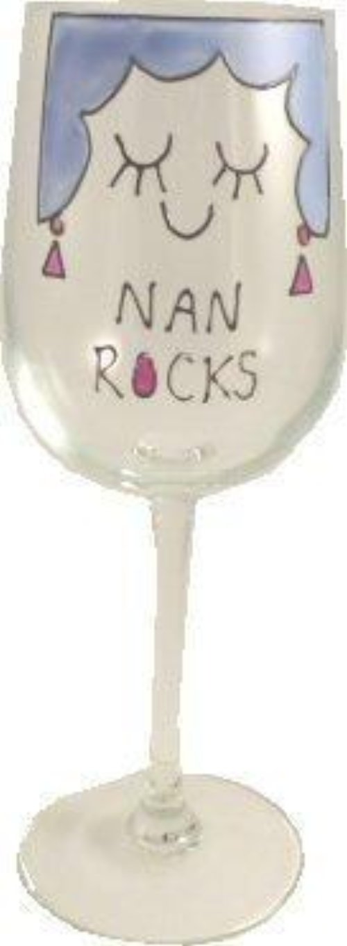 Nan Gift Rocks Wine Glass: