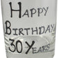 30th Birthday Whisky Glass Blk/Sil