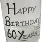 60th Birthday Whisky Glass Blk/Sil