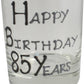 85th Birthday Whisky Glass Blk/Sil