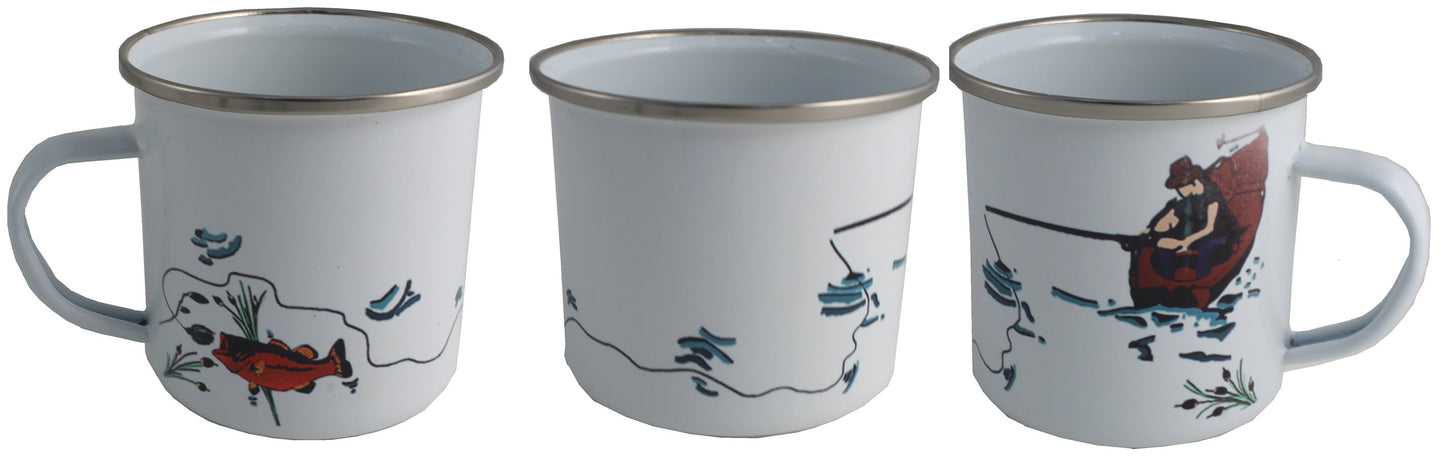 Angeln Emaille Becher - :Fishing Enamel Mug
