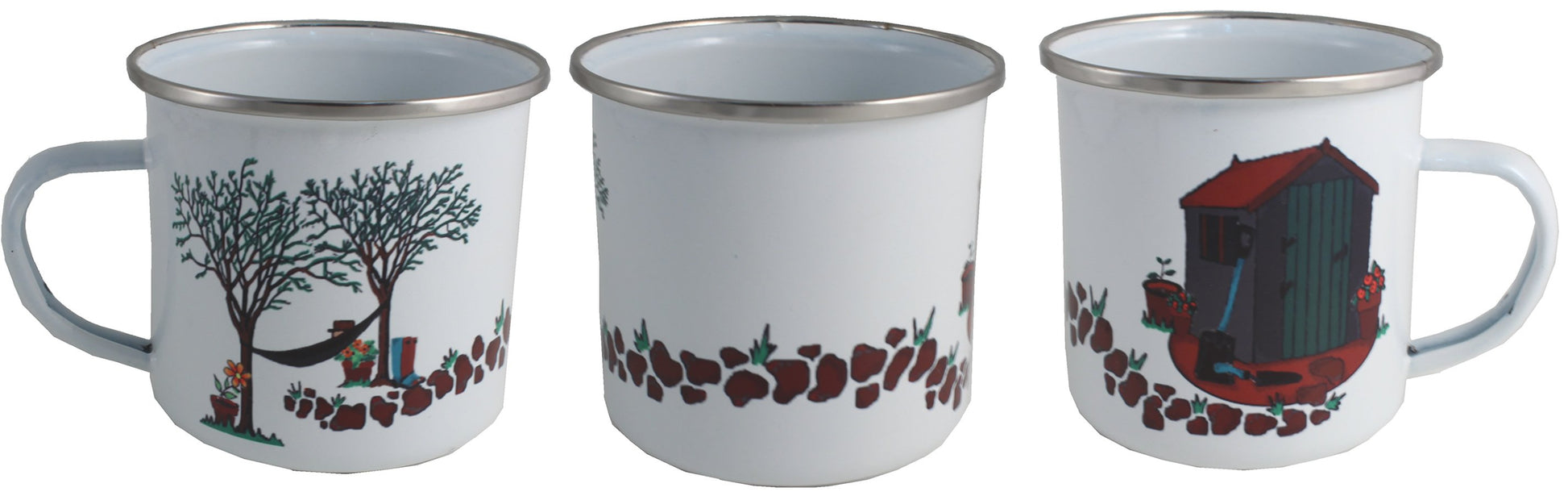 Gartenarbeit Emaille Becher - :Gardening Enamel Mug
