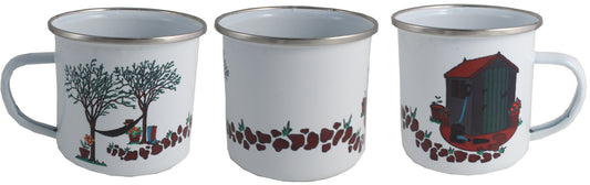 Gartenarbeit Emaille Becher - :Gardening Enamel Mug