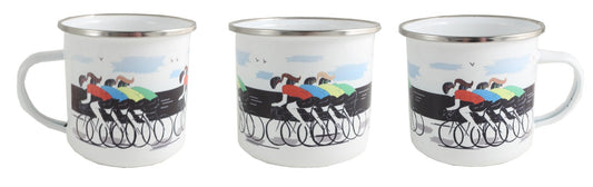 Cyclisme tasse d'í©mail - :Cycling Enamel Mug