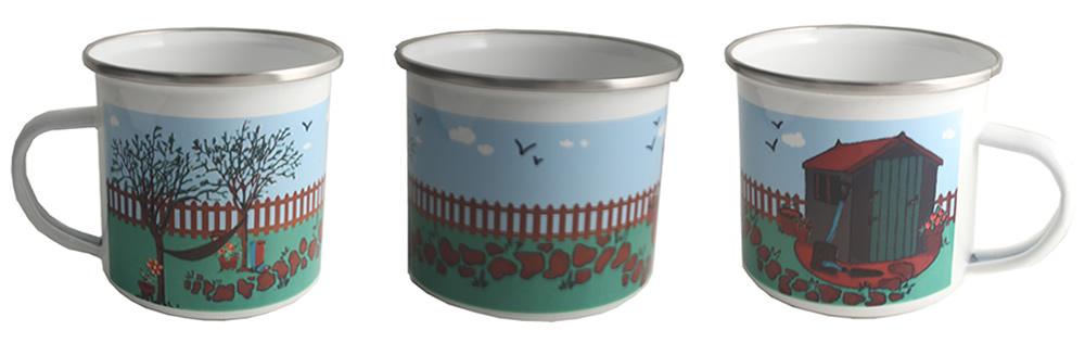 Personalised Gardening Gift Enamel Mug: