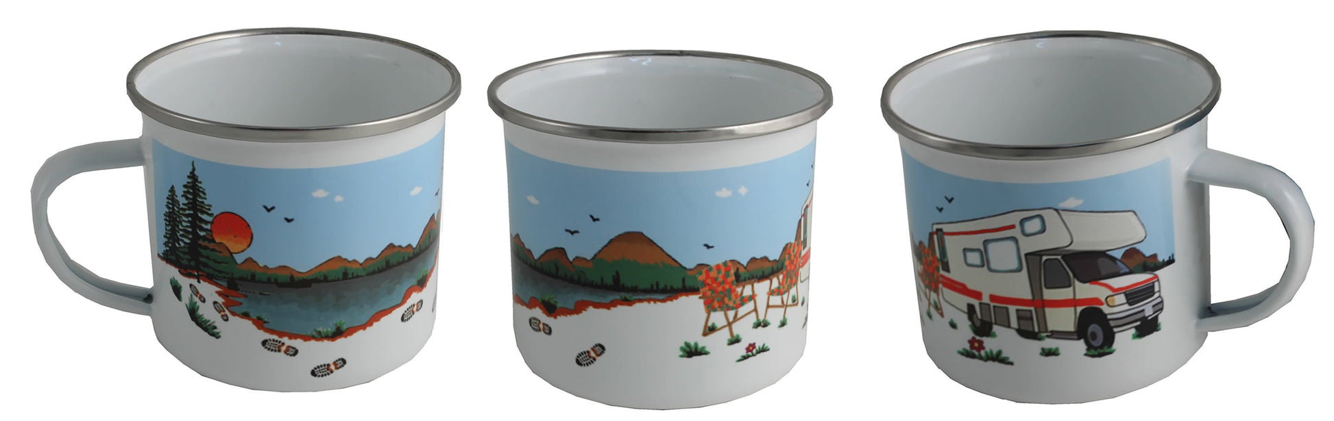 Autocaravane tasse d'í©mail - :Motor Home Enamel Mug