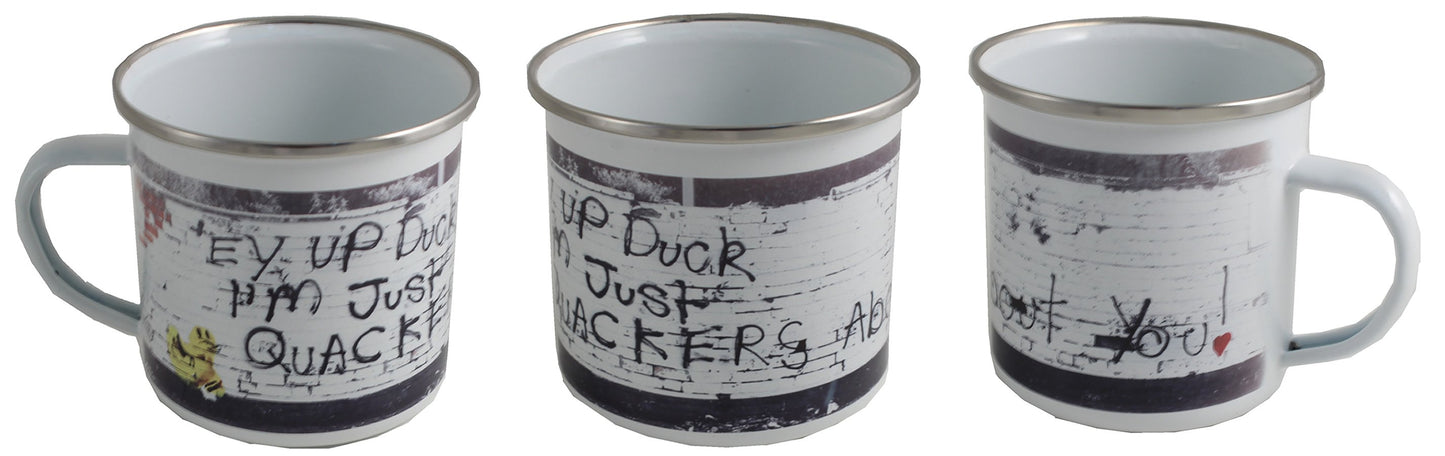 Quackers About You Enamel Mug
