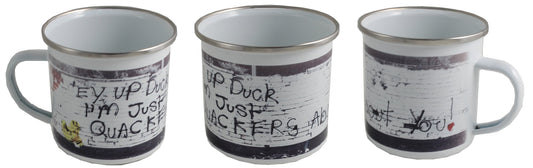 Quackers About You Enamel Mug