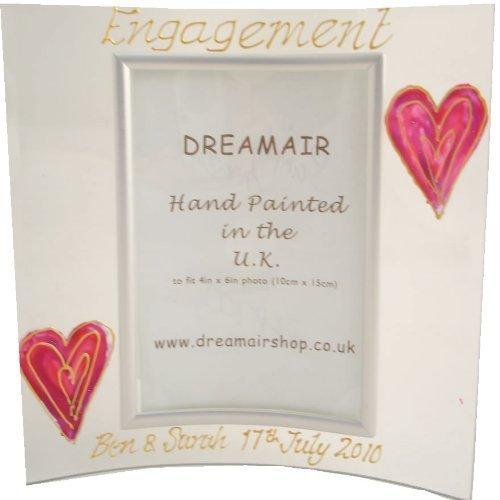 Personalised Engagement Photo Frame Port (Pink/Gold)